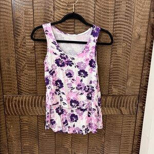 Latched Mama Floral Sleeveless Top - Pink and Purple
